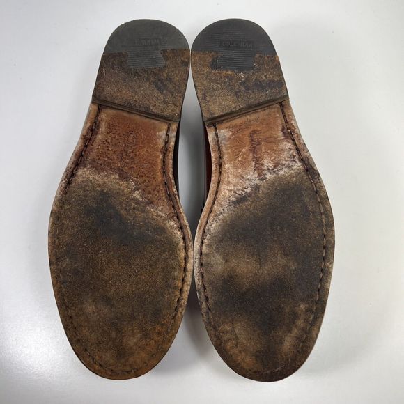 Cole Haan Mens Mahogany Brown Leather Slip-On Pinch Tassel Loafer Size 8 D - Picture 7 of 10